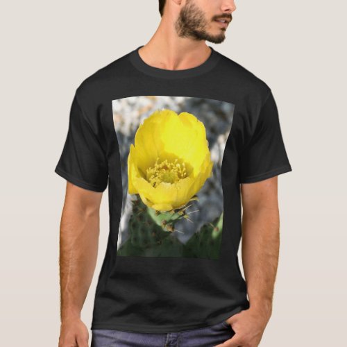 Opuntia Ficus Indica Flower Of The Prickly Pear Cl T_Shirt
