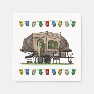 Opus 4 Pop Up Camper RV happy camper Napkins
