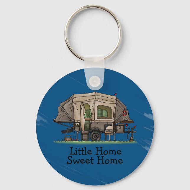Opus 4 Pop Up Camper | Travel Trailer | Camper Van Keychain (Front)