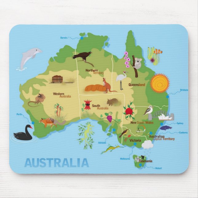 OPUS Australia map Mouse Pad (Front)