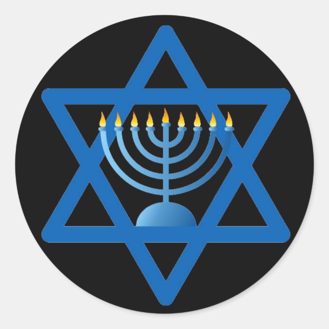 OPUS CHANGEABLE Hanukkah Classic Round Sticker (Front)