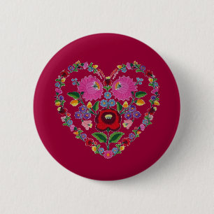 OPUS CHANGEABLE Hungarian Heart Pinback Button