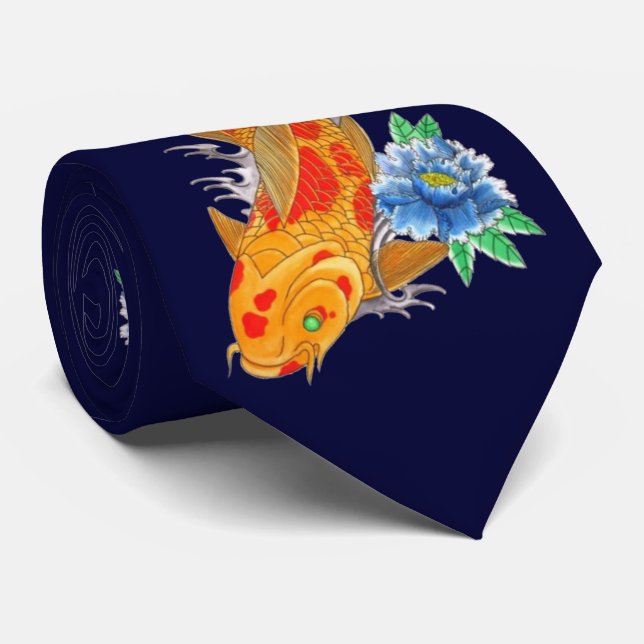 OPUS CHANGEABLE Japanese Koi Fish Tie (Rolled)