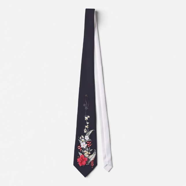 OPUS Hawaiian Royal Hibiscus Neck Tie (Front)