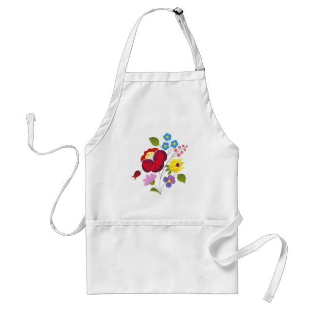 OPUS Hungarian Flower Embroidery Adult Apron (Front)