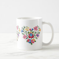 OPUS Hungarian Flower Heart Coffee Mug