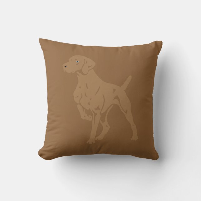 OPUS Hungarian Vizsla Throw Pillow (Front)