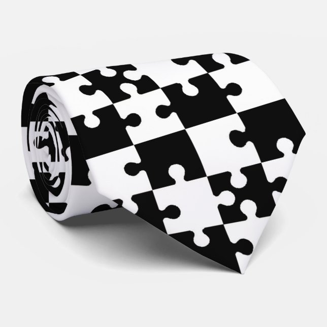 OPUS Jigsaw Puzzle Pieces Neck Tie (Rolled)