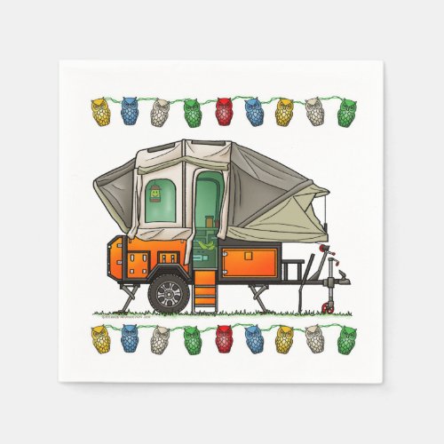 Opus Pop Up Camper RV happy camper Napkins