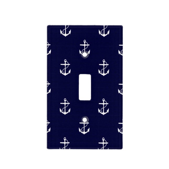 Opus Posh Anchor Nautical Design Light Switch (Front)