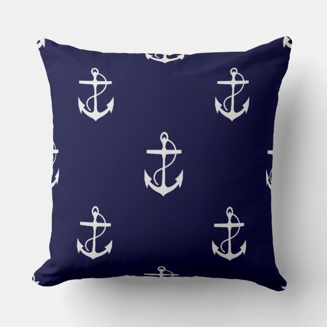 Opus Posh Anchor Nautical Throw Pillow (Front)