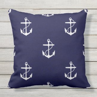 Opus Posh Anchor Nautical Throw Pillow