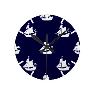 Opus Posh Ship Nautical Round Clock