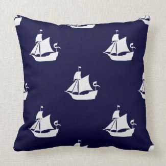 Opus Posh Ship Nautical Throw Pillow