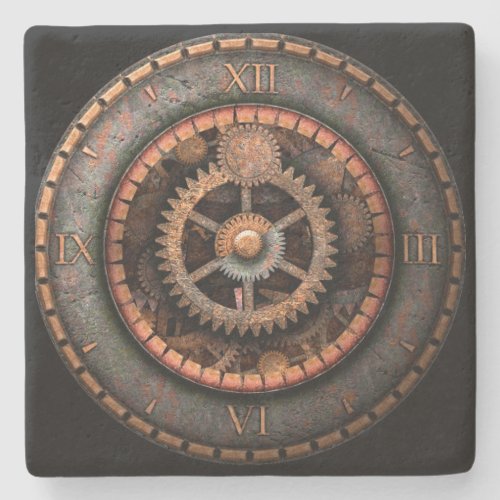 Opus Posh Steampunk Gears Stone Coaster