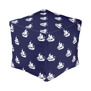 Opus Posh tall Ship Cube Pouf