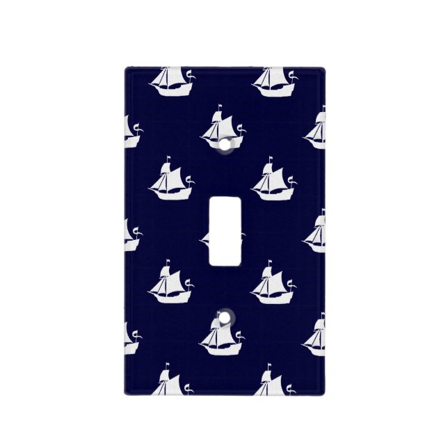 Opus Posh Tall Ships Nautical Design Light Switch Cover (Front)