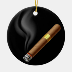 OPUS Smoldering Cigar Ceramic Ornament