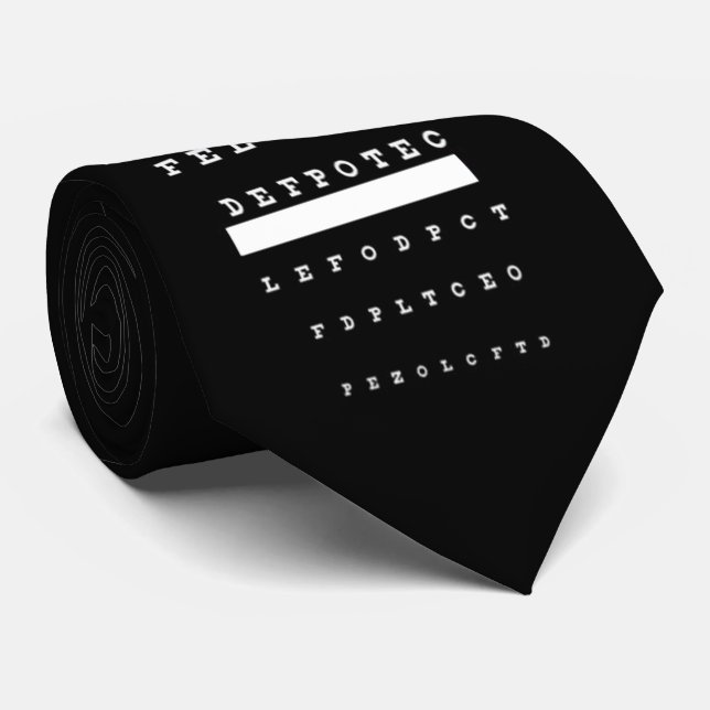 OPUS Snellen Eye Chart Neck Tie (Rolled)