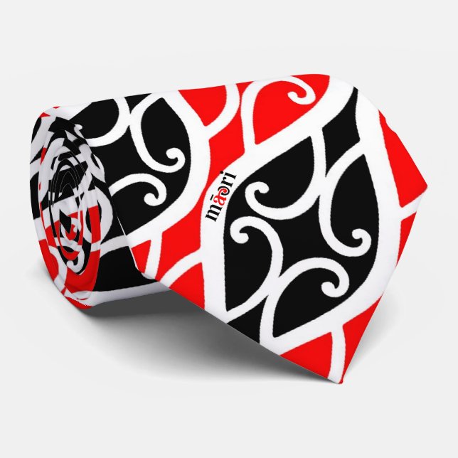 OPUS Traditional Maori - Double Sided Neck Tie (Rolled)