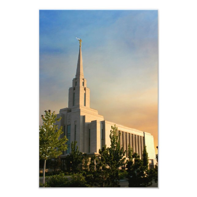 Oquirrh Mountain Temple Photo Print (Front)