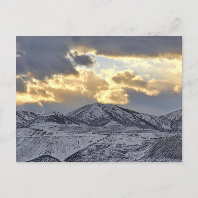 Oquirrh Mountains In Utah Winter Snow Capped Postcard (Front)