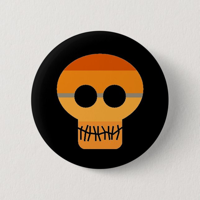 OR4NGES Skull Pinback Button (Front)