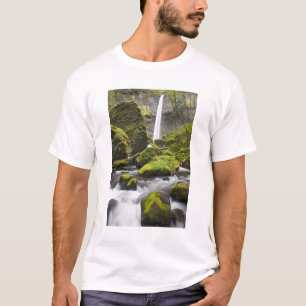 OR, Columbia River Gorge, Elowah Falls and T-Shirt