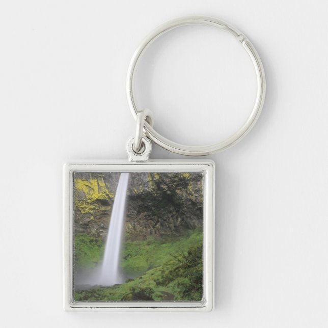 OR, Columbia River Gorge, Elowah Falls, McCord 2 Keychain (Front)