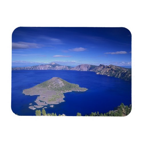 OR Crater Lake NP Wizard Island and Crater Magnet