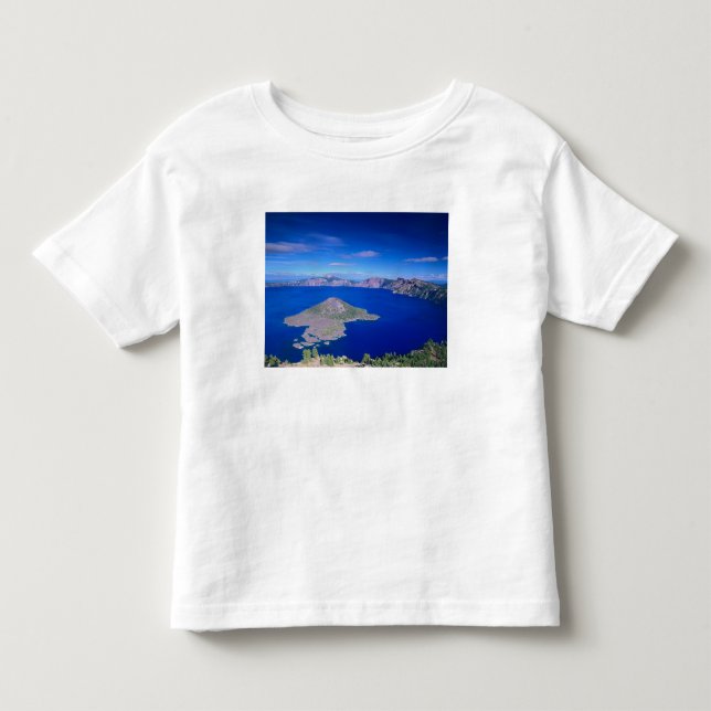 OR, Crater Lake NP, Wizard Island and Crater Toddler T-shirt (Front)