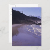 OR, Ecola SP, Indian Beach with morning fog Postcard (Front/Back)