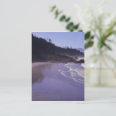 OR, Ecola SP, Indian Beach with morning fog Postcard (Standing Front)