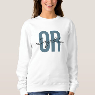 OR Nurse Personalized Name Bold Typogrphy Sweatshirt