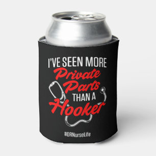 OR Operating Room Nurse Seen Nursing RN graphic Can Cooler