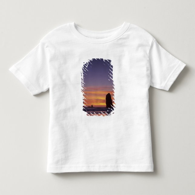 OR, Oregon Coast, Cannon Beach, seastacks at Toddler T-shirt (Front)