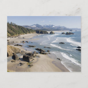 OR, Oregon Coast, Ecola State Park, Crescent 2 Postcard