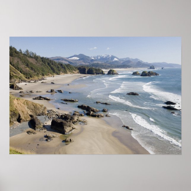 OR, Oregon Coast, Ecola State Park, Crescent 2 Poster (Front)