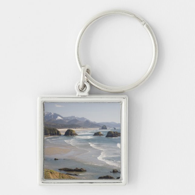 OR, Oregon Coast, Ecola State Park, Crescent Keychain (Front)