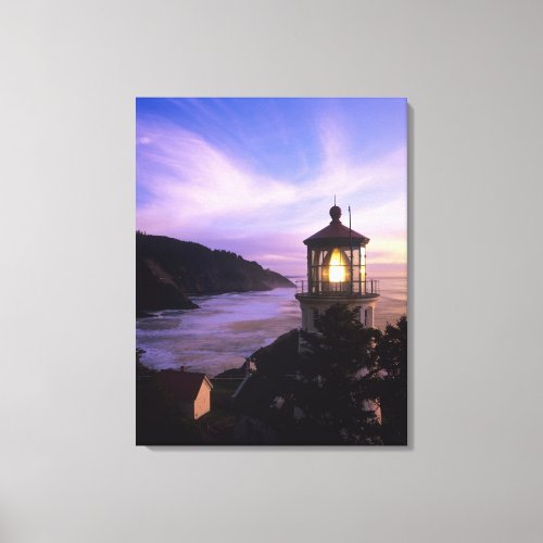 OR Oregon Coast Heceta Head Lighthouse on Canvas Print