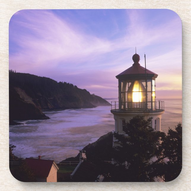 OR, Oregon Coast, Heceta Head Lighthouse, on Coaster (Front)