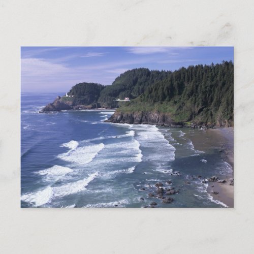 OR Oregon Coast Heceta Head Lighthouse on Postcard