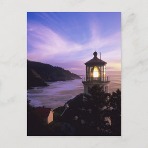 OR, Oregon Coast, Heceta Head Lighthouse, on Postcard