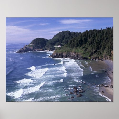 OR Oregon Coast Heceta Head Lighthouse on Poster
