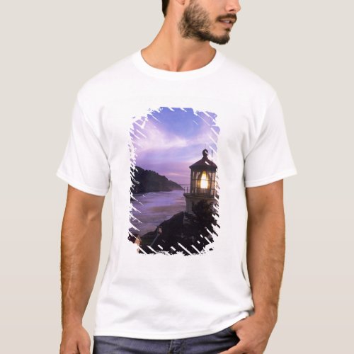 OR Oregon Coast Heceta Head Lighthouse on T_Shirt