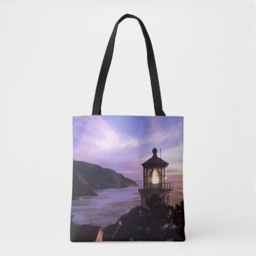 OR Oregon Coast Heceta Head Lighthouse on Tote Bag