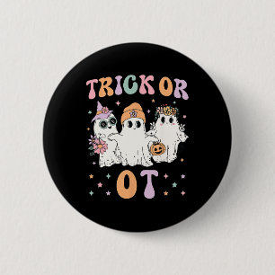 Or Ot Occupational Therapy Therapist Halloween Gho Button