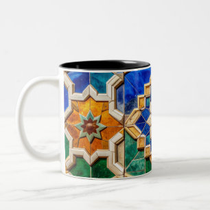 Or Personalized Eid Al-Fitr Traditional Tile Art M Two-Tone Coffee Mug