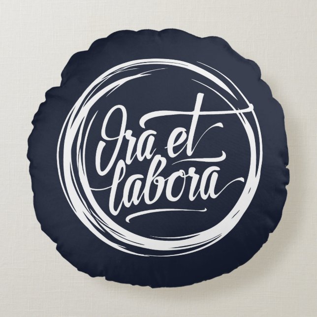 Ora et labora round pillow (Front)