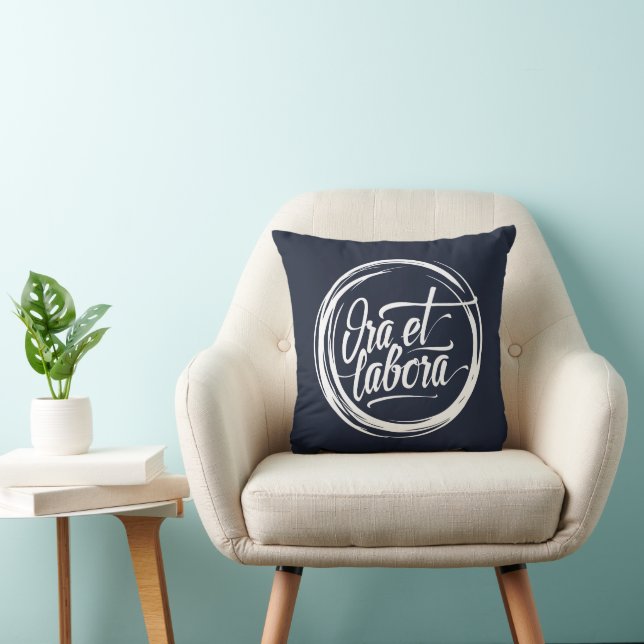 Ora et labora throw pillow (Chair)